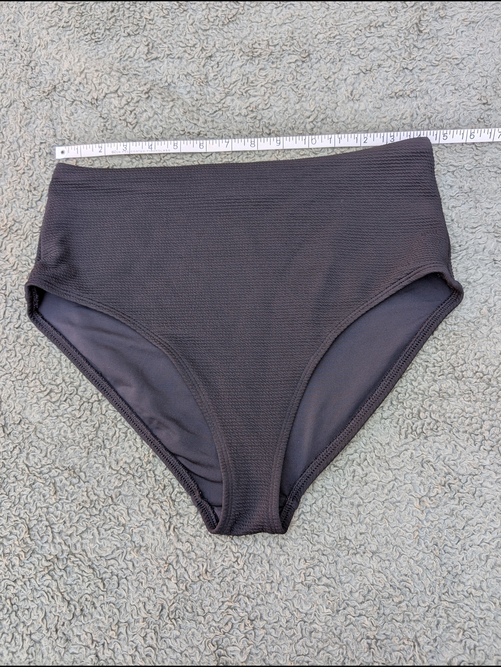 Old Navy High-Waist Textured Bikini Bottoms - Black